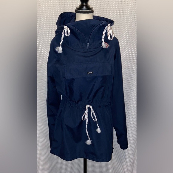 Vintage Jackets & Blazers - Women’s LANDOR vintage 90’s-Y2K navy‎ blue Anorak size small